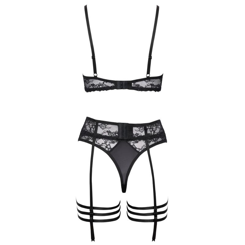Эротический кружевной комплект с подтяжками от Cottelli LINGERIE Размер 75B/S