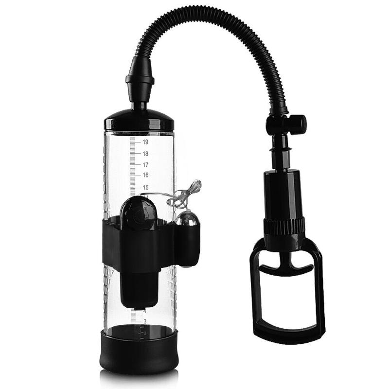Вакуумная помпа с вибрацией Powerpump MAX Vibrating - Black&Clear