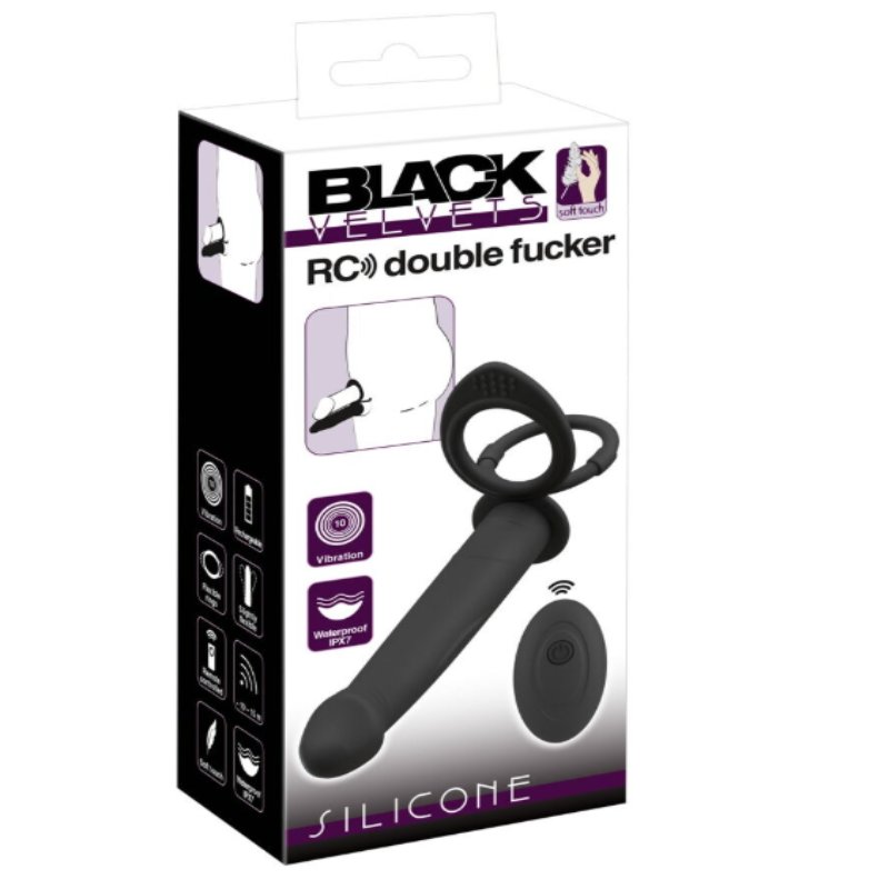 Анальный вибратор с кольцом RC double fucker - зображення 1