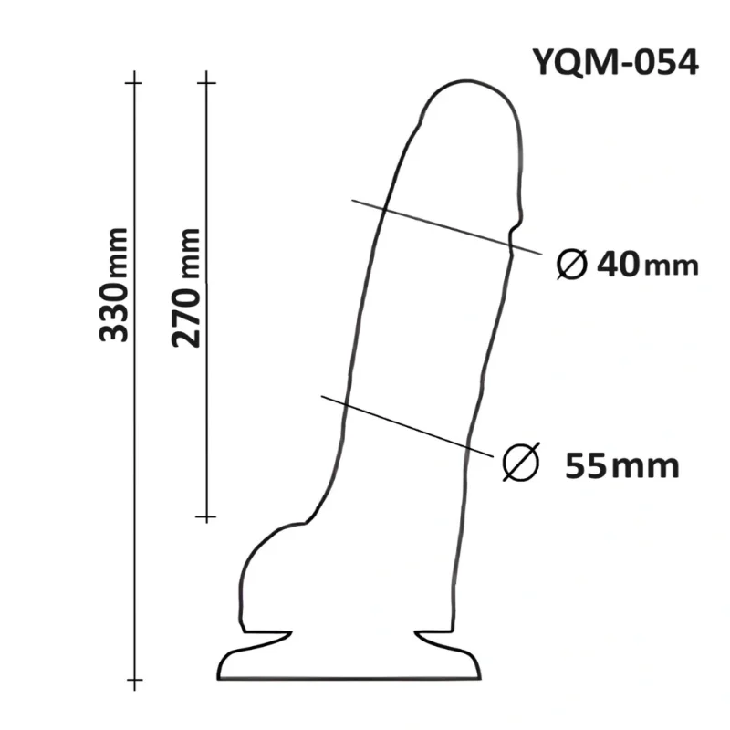 Фаллоимитатор реалистичный OYO YQM-054 с мошонкой и присоской 33 см