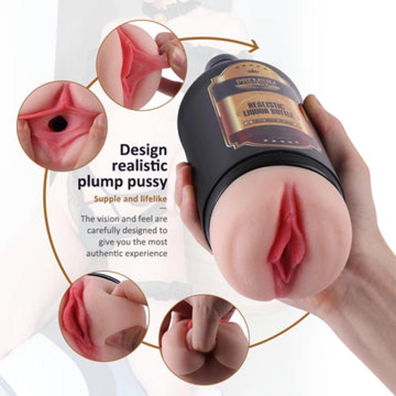 Мастурбато- вагина бутылка "Vagina Realistic Wine Bottle" без  вибрации телесный