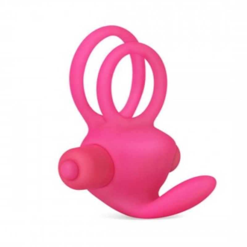 Эрекционное виброкольцо Power Clit Cockring, Pink - зображення 1