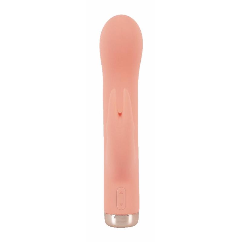 Вибратор-кролик Mini Rabbit Vibrator персикового цвета