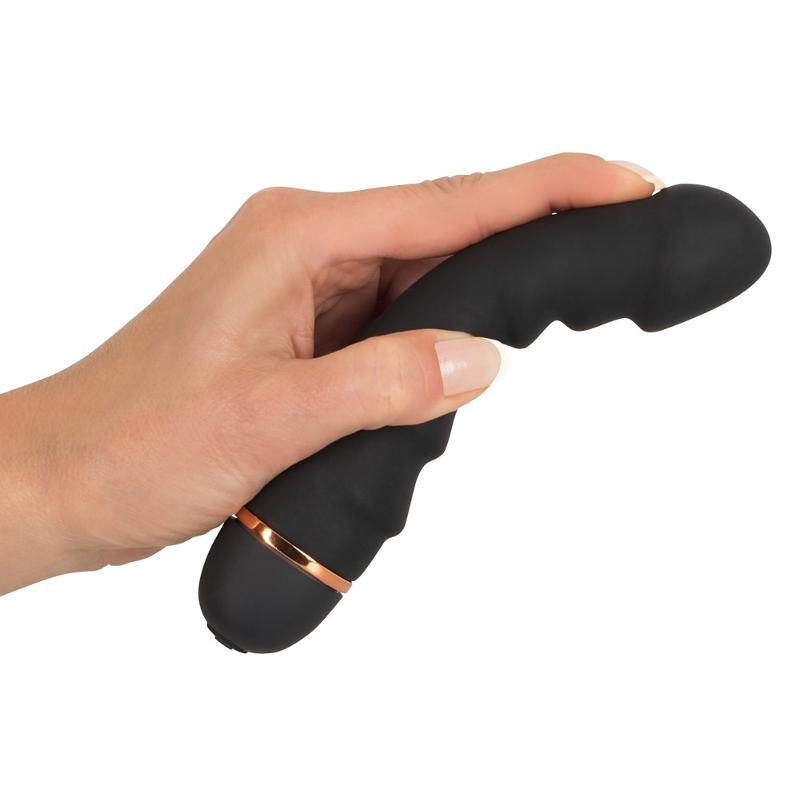 Черный бархатистый вибратор Bendy Ripple Vibrator с 20 режимами вибрации