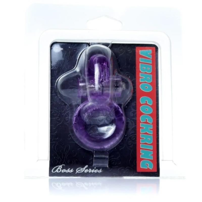 Эрекционное вибро кольцо BOSS Rabbit Vibro Cock Ring Purple