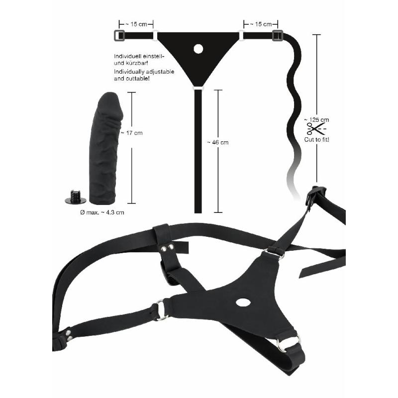 Силиконовый страпон на ремнях Silicone Strap-On