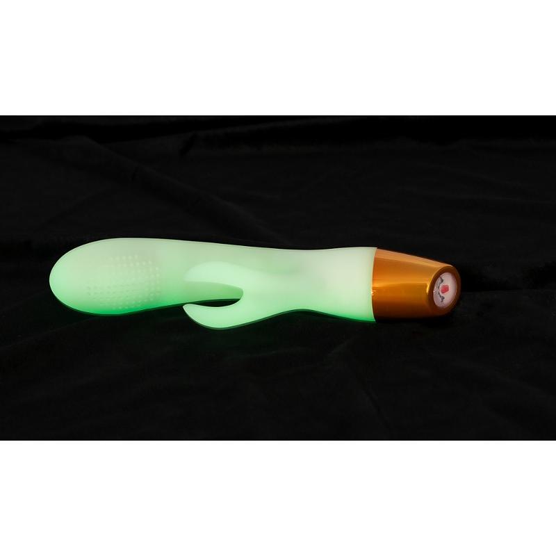 Светящийся вибратор в темноте Glow in the dark Rabbit 10 режимов вибрации