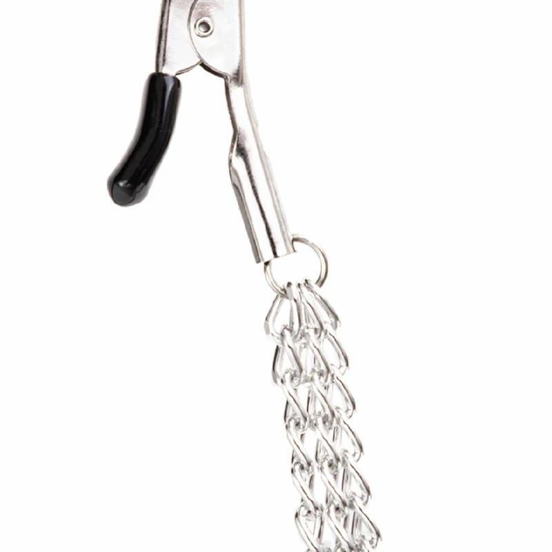 Зажимы для сосков "Clamps three large chains", три цепочки