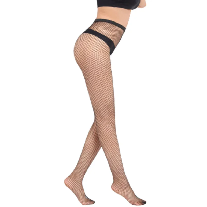 Колготки  средняя  сетка Shuo Yao, черные XS-XL