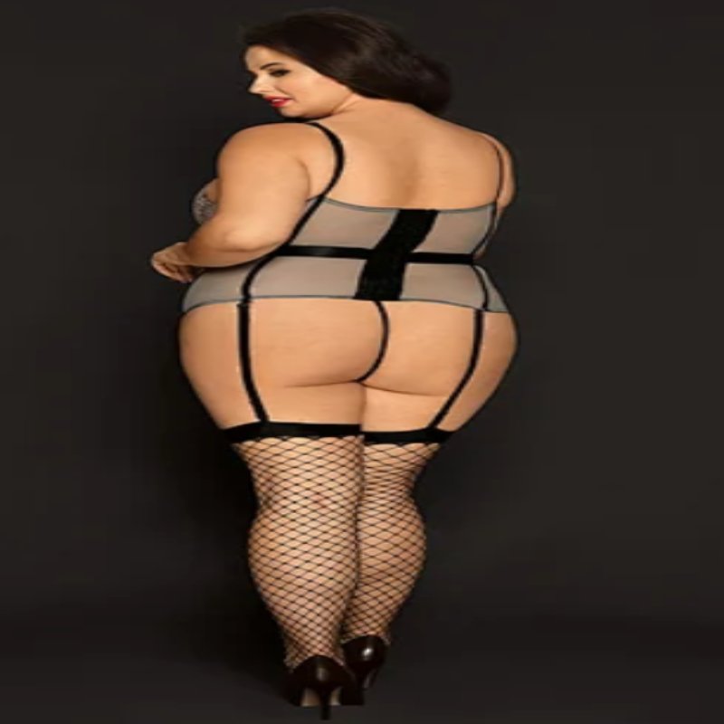 Корсет с пажами и чулками XL/XXL