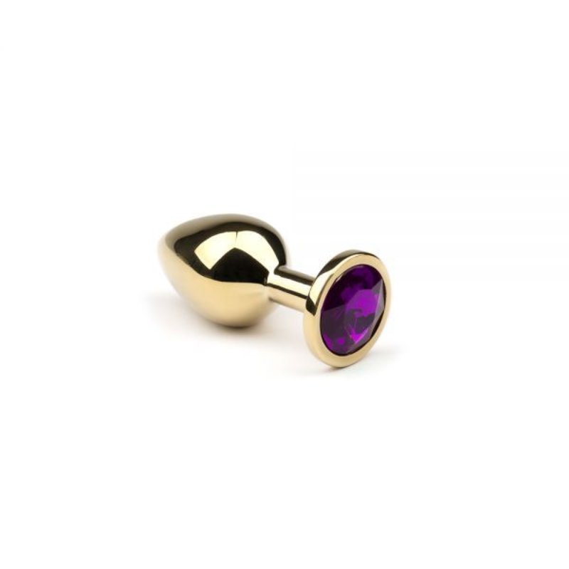 Анальная пробочка классической формы Gold Amethyst, S - зображення 1