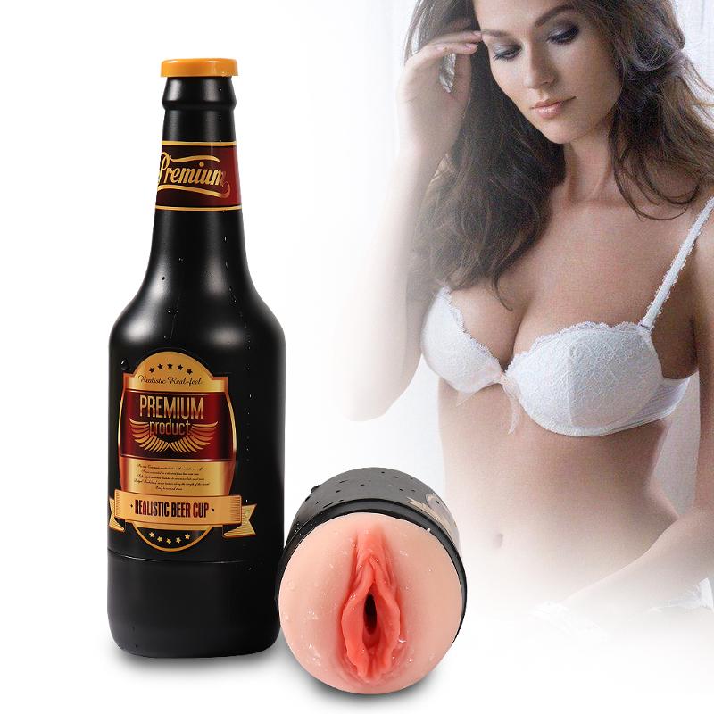 Мастурбато- вагина бутылка Beer bottle masturbation Cup без вибрации телесный