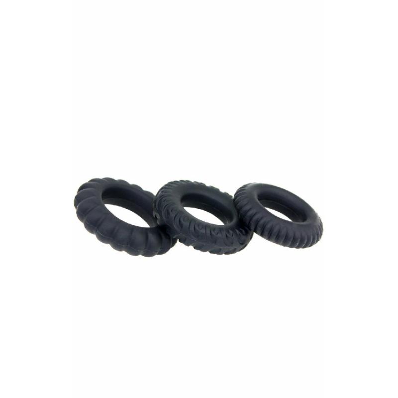 Набор эрекционных колец Cuddle Black Set 2 цвет черный