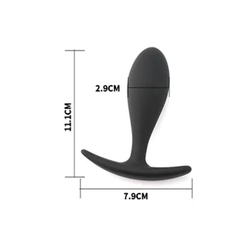 Силиконовая анальная втулка Black silicone, размер L