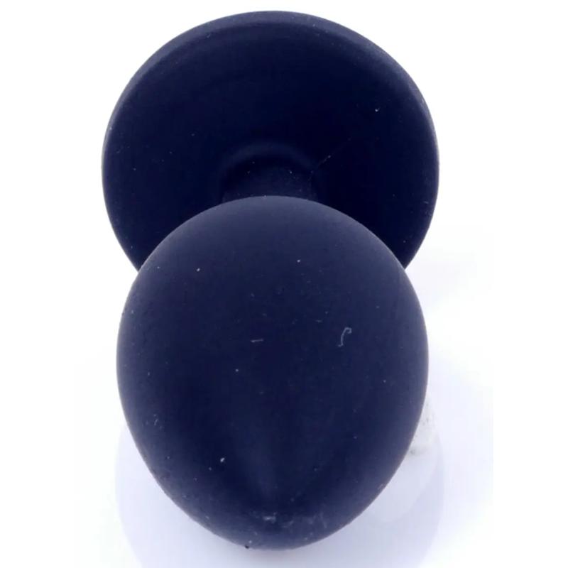 Силиконовая анальная пробка Boss Series - Jewellery Black Silicon PLUG Small Pink S