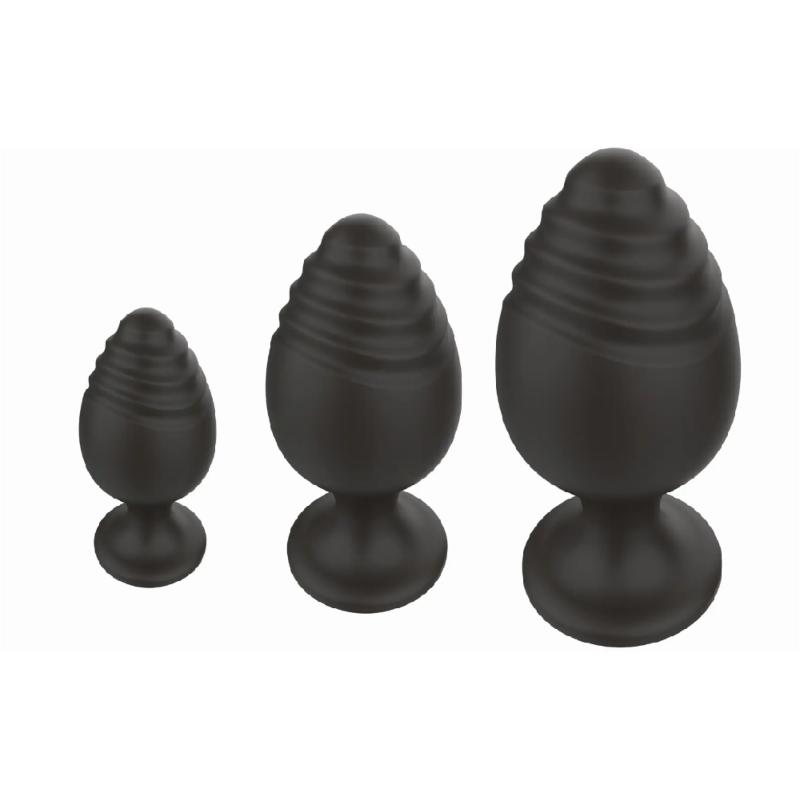 Набор анальных стимуляторов Boss Series - Silicone Anal Plugs Set (2,8 / 3,5 / 4,4 cm)