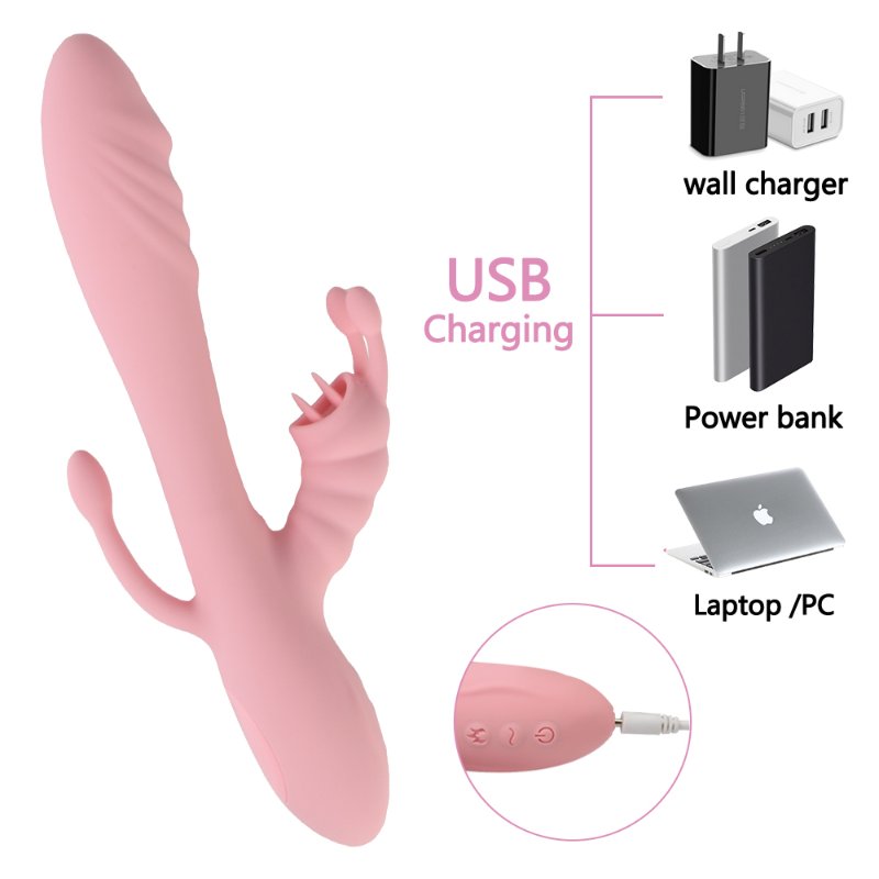 (ПОВРЕЖДЕННАЯ КОРОБКА) Вагинально- клиторальный вибратор "Eros vibrator", тройная стимуляция, 10 режимов