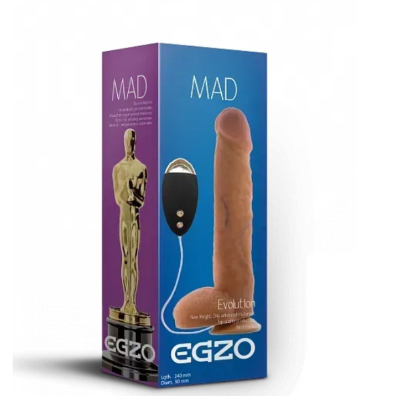 Вибратор на присоске EGZO Ciberskin DVR005 ( 24 см х 5 см )