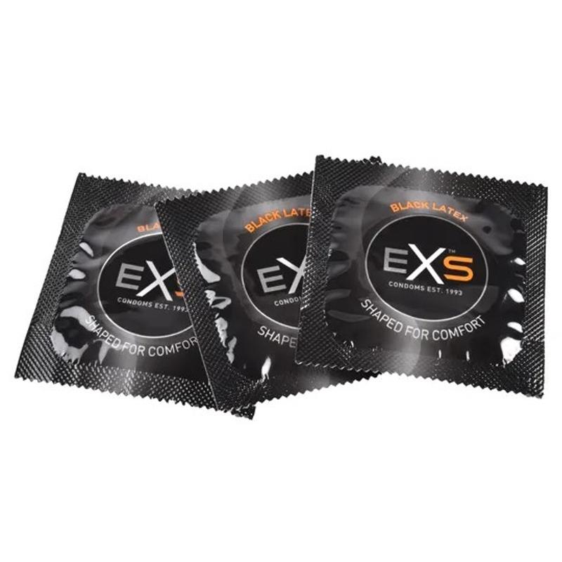 Презервативы EXS Black Latex Condoms (по 1шт) (упаковка может отличаться цветом и рисунком)