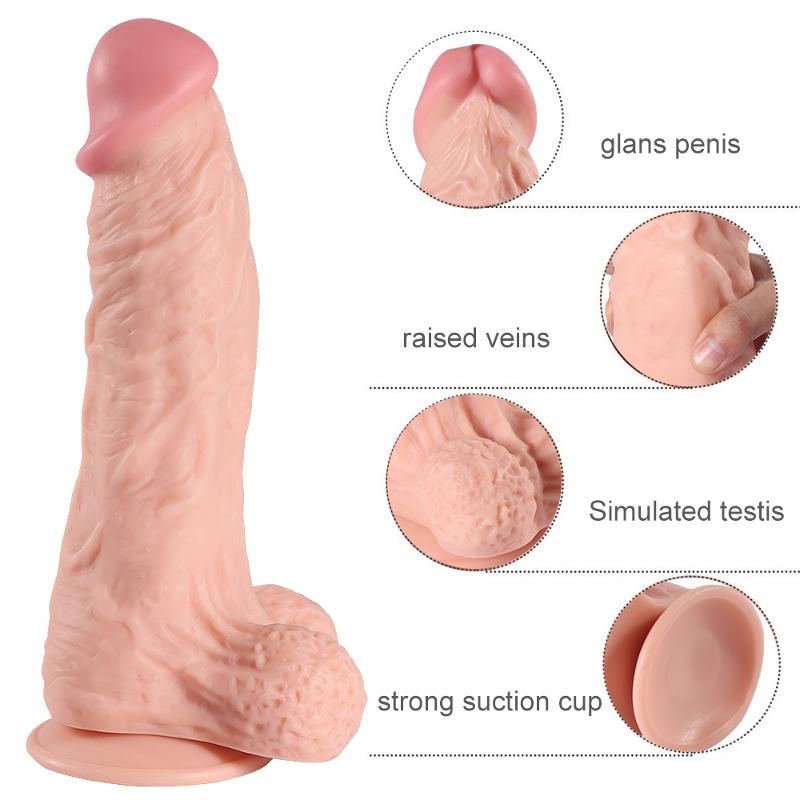 Фаллоимитатор Large Leilong Lifelike L телесный без вибрации