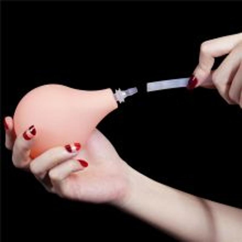 Упругий фаллоимимтатор с функцией семяизвержения 9'' Squirting Dildo