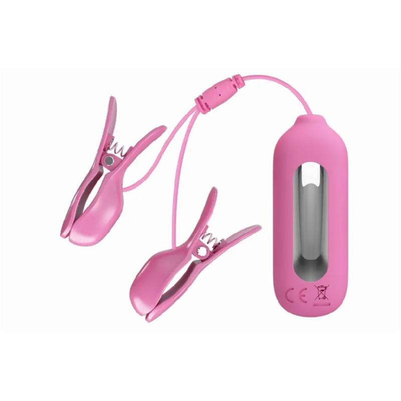 Электростимулятор для груди PRETTY LOVE - Nipple Clip 7 режимов вибрации, 3 режима электростимуляции