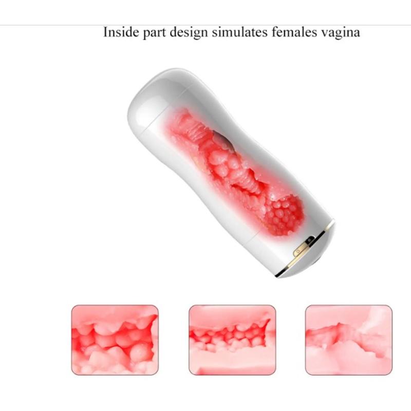 Мастурбатор с двумя входами на присоске Boss Series: Vibrating Masturbation Cup White