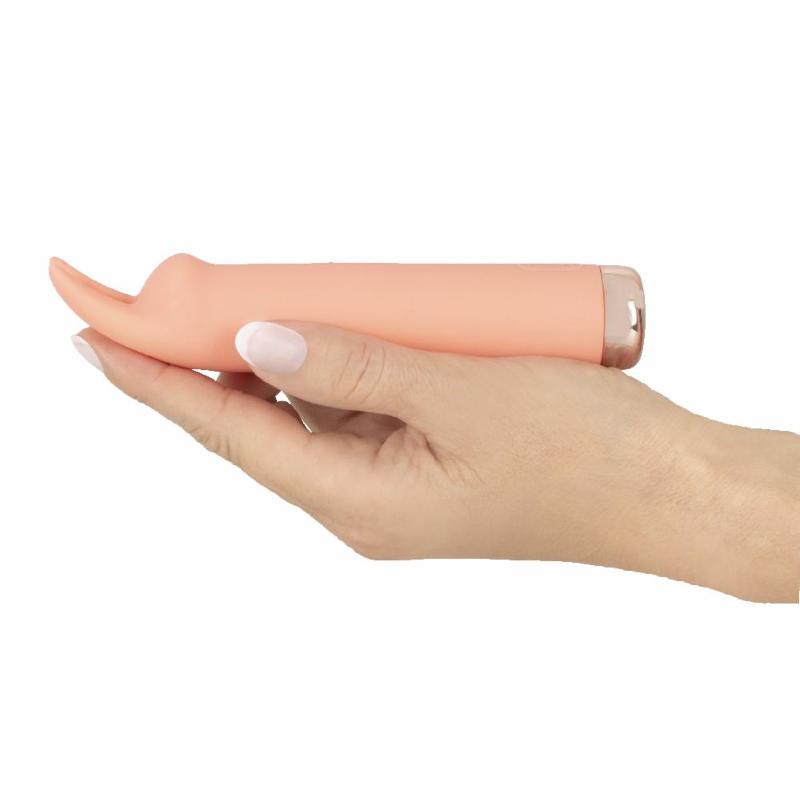 Красивый мини-вибратор с гибкими виброушками Mini Bunny Vibrator