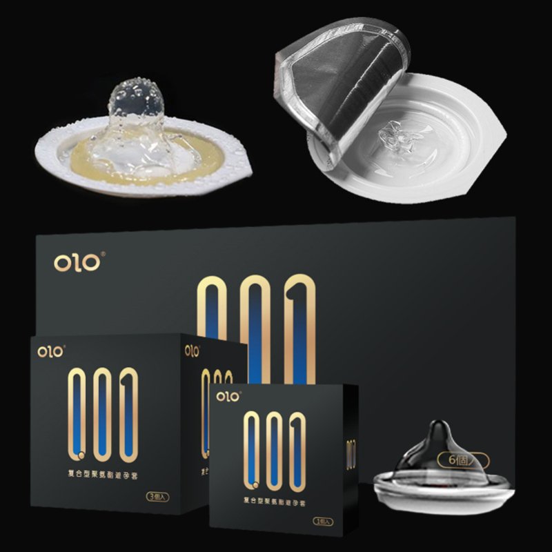 Сверхтонкие презервативы OLO 001 полиуретановые (не содержащие латекс), 1 презерватив в упаковке
