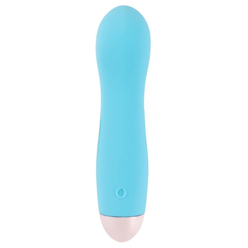 Синий мини вибромассажер Cuties Mini Vibrator с 7 различными вибрационными режимами