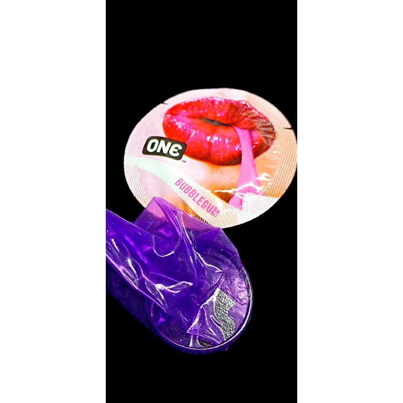 Презервативы ONE Bubblegum (ароматизированные)(по 1 шт)(упаковка может отличаться цветом и рисунком)