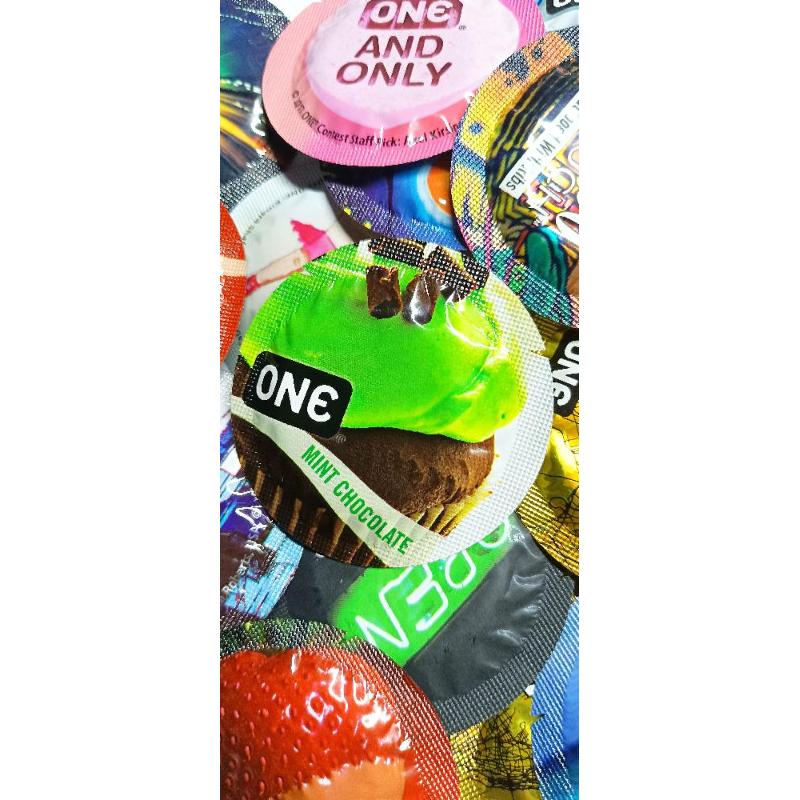Презервативы ONE Mint Chocolate (ароматизированные)(по 1 шт)(упаковка может отличаться цветом и рису