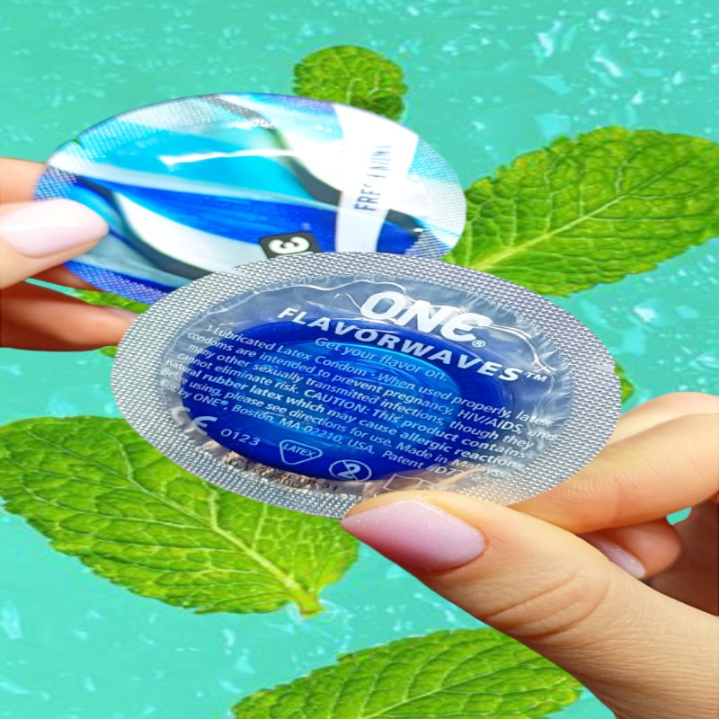 Презервативы ONE Fresh Mint (ароматизированные)(по 1 шт)(упаковка может отличаться цветом и рисунком - зображення 1