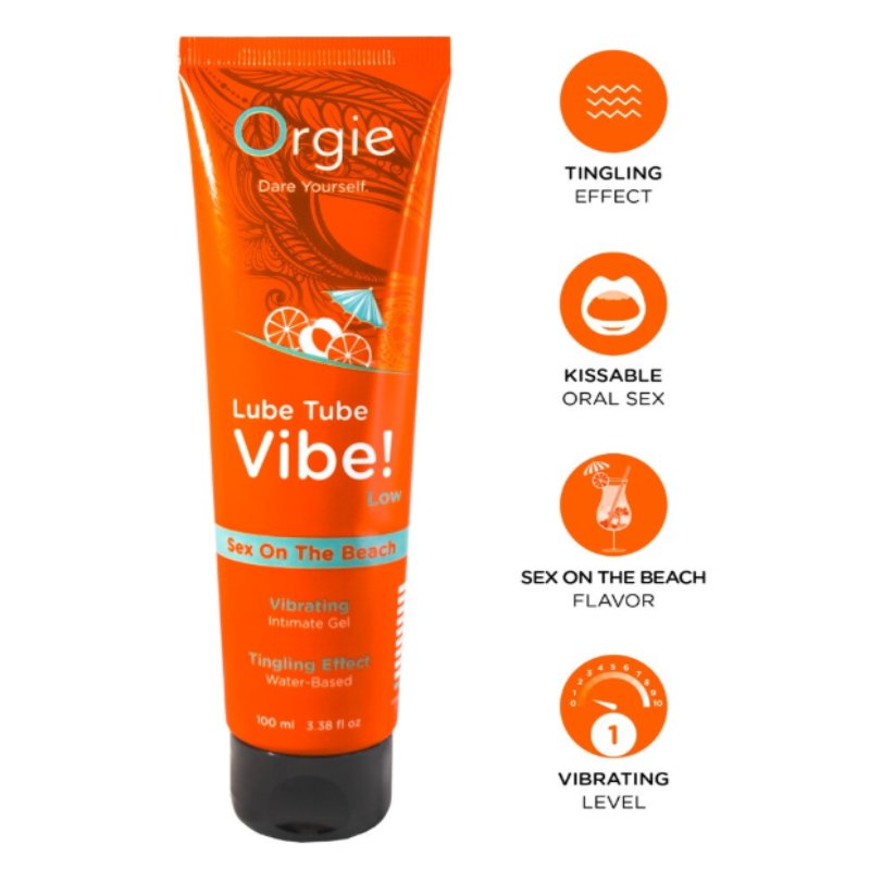 Съедобный интимный гель Lube Tube Vibe! Sex on the Beach, 100мл