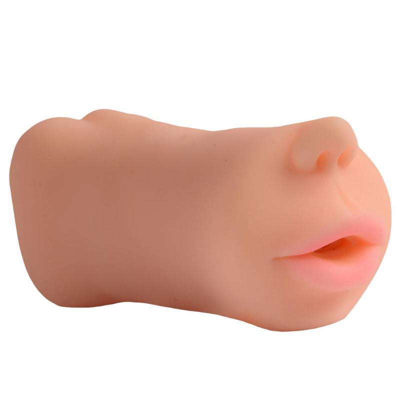 Двухсторонний мастурбатор Вагина-Анус-Рот Real Sex Doll без вибрации