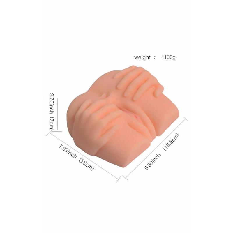 Мастурбатор Вагина-Анус Delicate hand masturbator без вибрации телесный