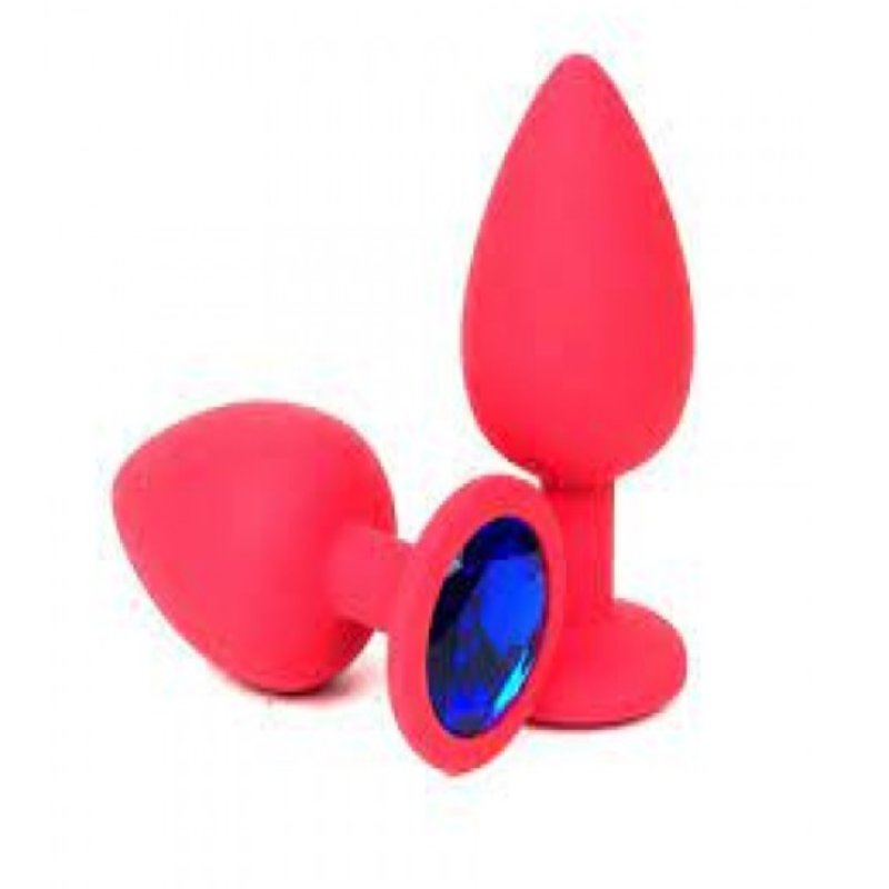 Анальная пробка, Red Silicone, Sapphire S - зображення 1