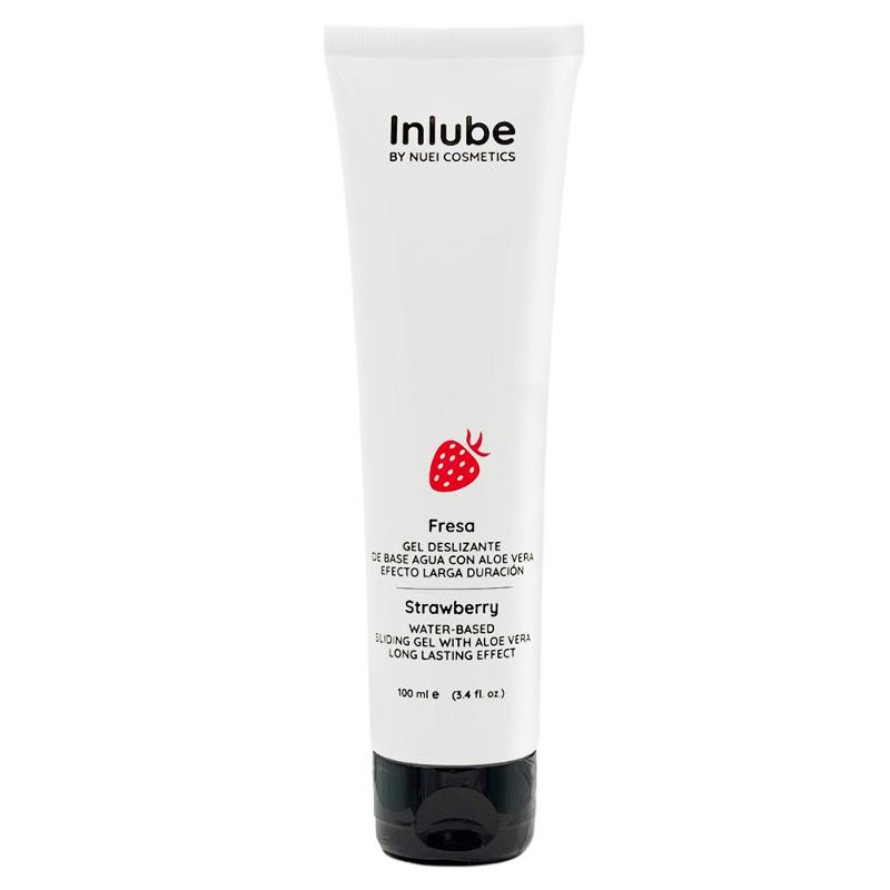 Лубрикант Inlube Water-Based Sliding-Gel Strawberry от NUEI с алоэ вера (веганская) 100 мл