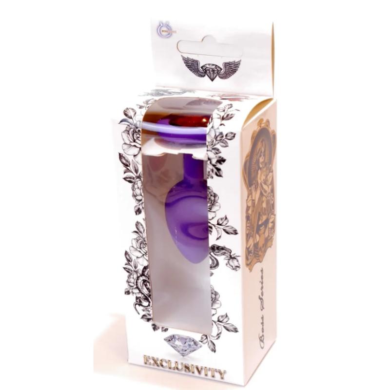 Силиконовая анальная пробка Boss Series - Jewellery Purple Silicon PLUG Small Red S
