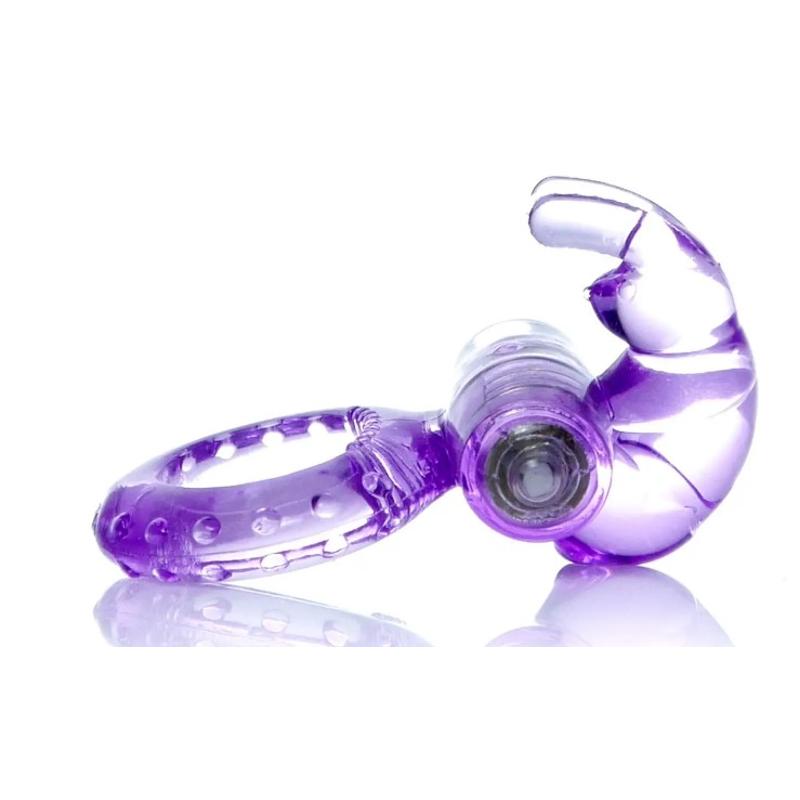 Эрекционное вибро кольцо BOSS Rabbit Vibro Cock Ring Purple