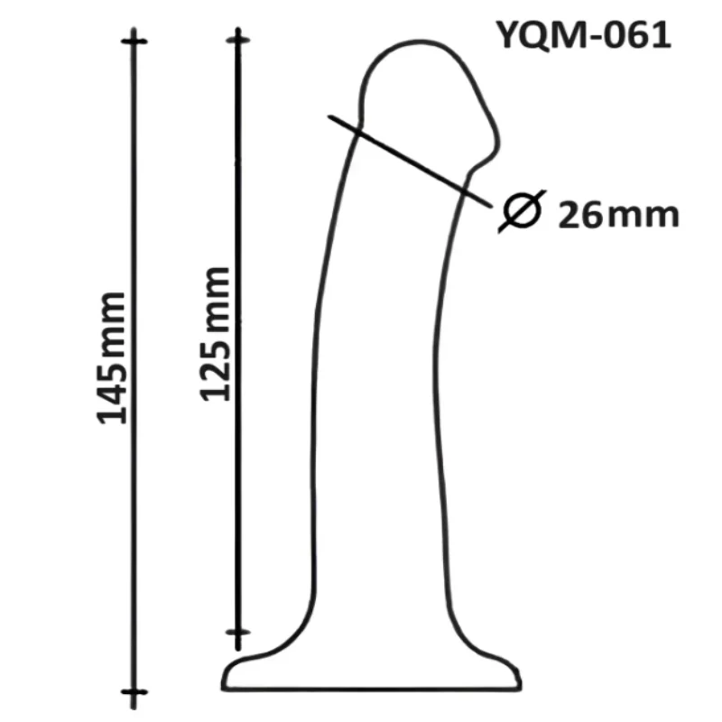 Маленький фаллоимитатор на присоске OYO YQM-061 (длина 14.5 см, диаметр 2.6 см)