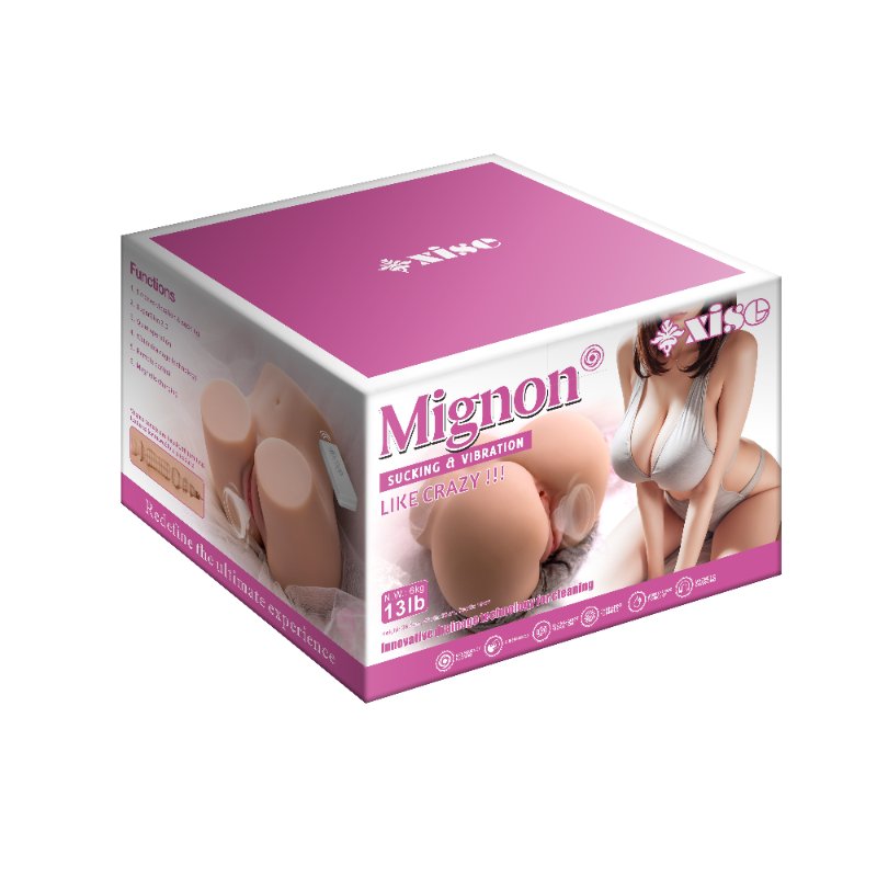 Мастурбатор вагина и анус “Mignon”, функция вибрации и сосания