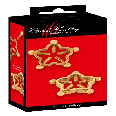 Затискачі для сосків - Bad Kitty Nipple Jewellery Gold
