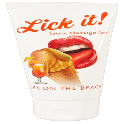 2в1 лубрикант та масажна олія - Lick It! Sex on the Beach, 50 мл