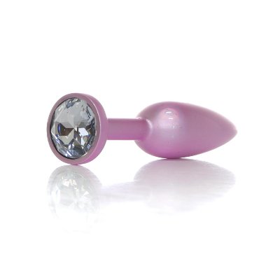 Анальна пробка - Jewellery Pearl Pink Plug Clear S