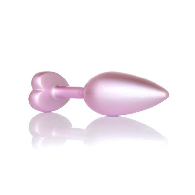 Анальна пробка - Jewellery Pearl Pink Heart Plug Clear M
