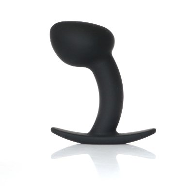 Анальна пробка - Silicone Black Curved Plug L