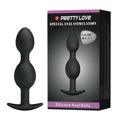 Анальна пробка - Pretty Love Special Anal Stimulation Anal Balls 4.92" Black