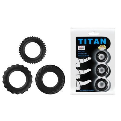 Ерекційні кільця - Titan Cock Ring Set Blue
