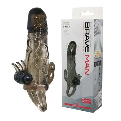Насадка на член - Brave Man Vibrating Penis Sleeve Black